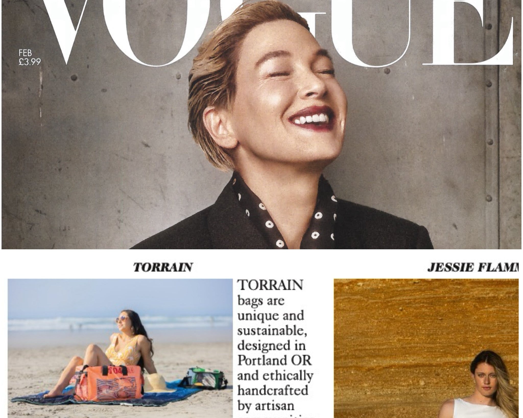 Torrain featured in British Vogue