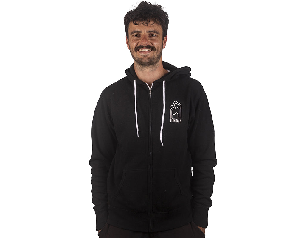 Phases Unisex Zip Hood Black