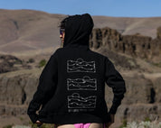 Phases Unisex Zip Hood Black