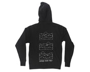 Phases Unisex Zip Hood Black