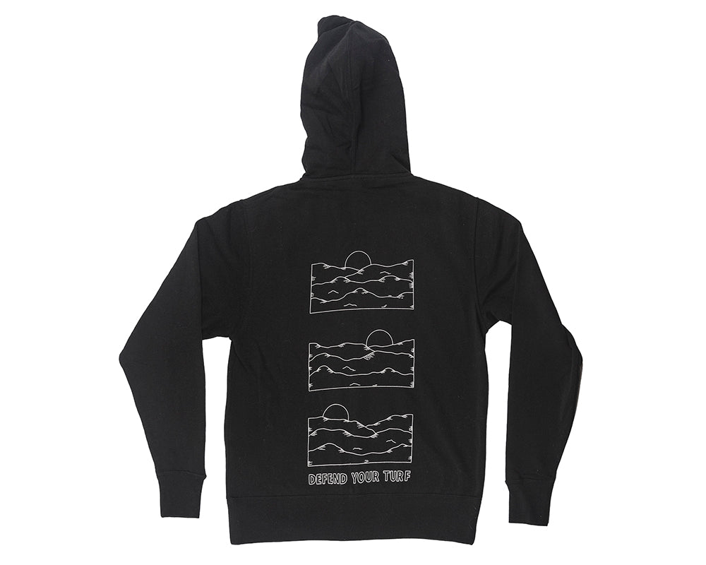 Phases Unisex Zip Hood Black
