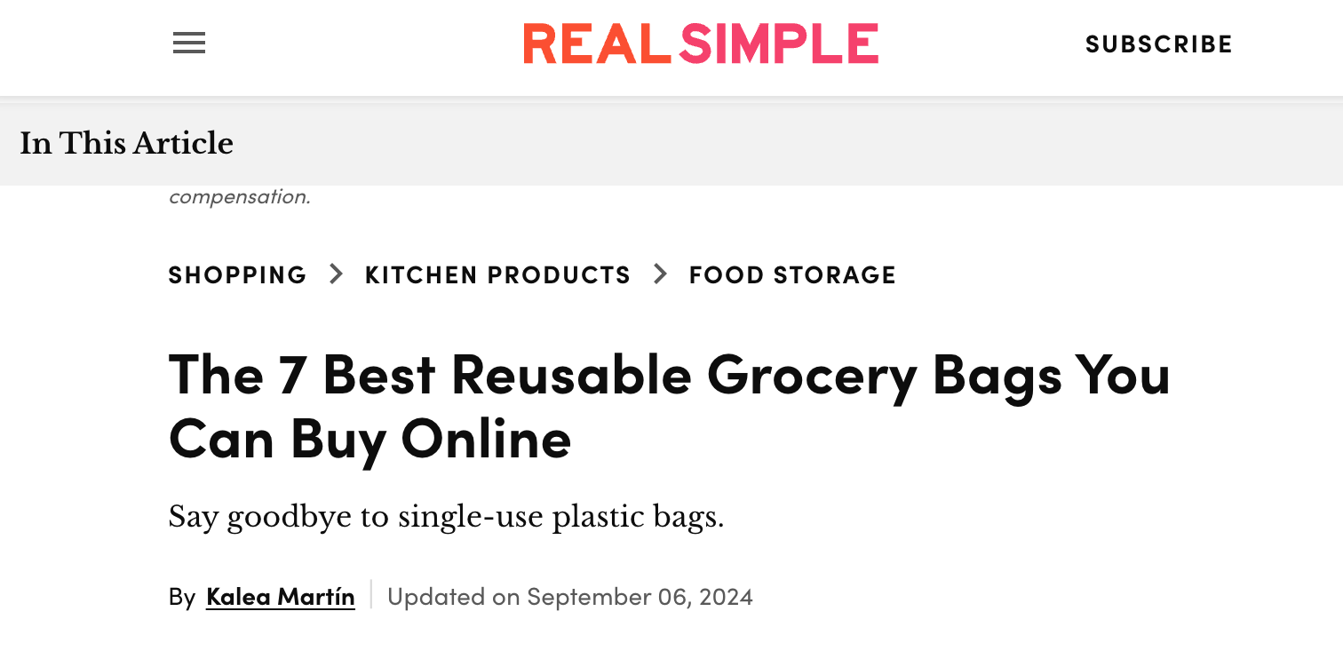 Featured on Real Simple!
