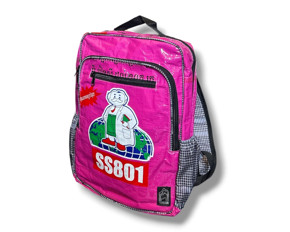 sustainable upcycled tech backback
