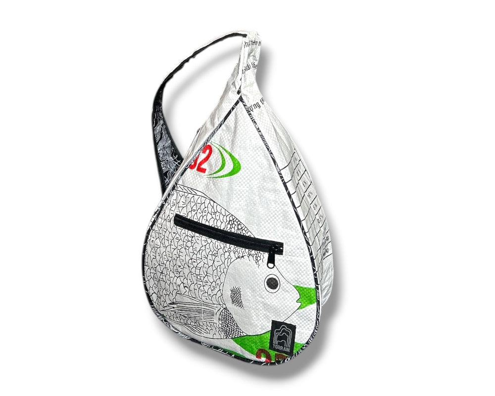 stylish sustainable city sling backpack