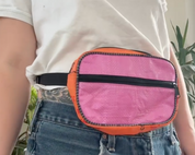 eco friendly small pink fanny pack