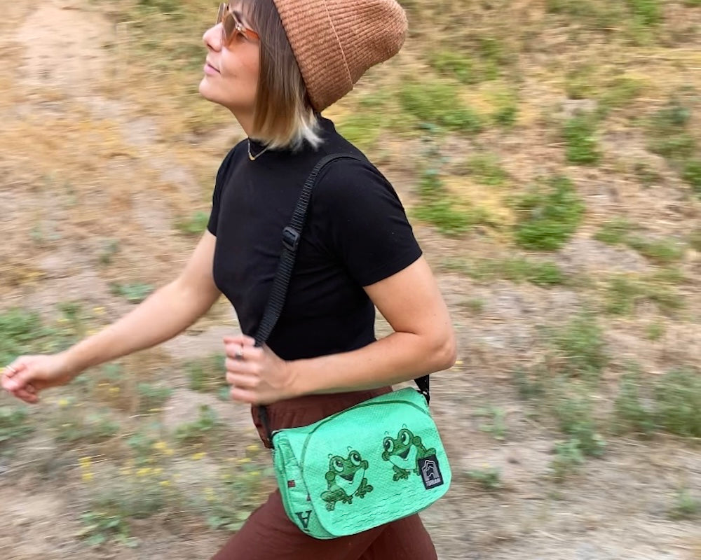 sustainble fun crossbody bag