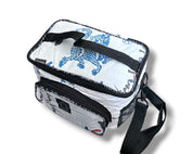 upcycled white dragon cooler bag
