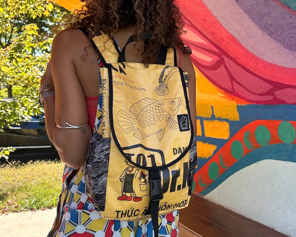 colorful eco-friendly upcycled bags