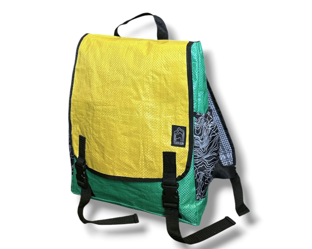 upcycled commuter tech sleeve backpack