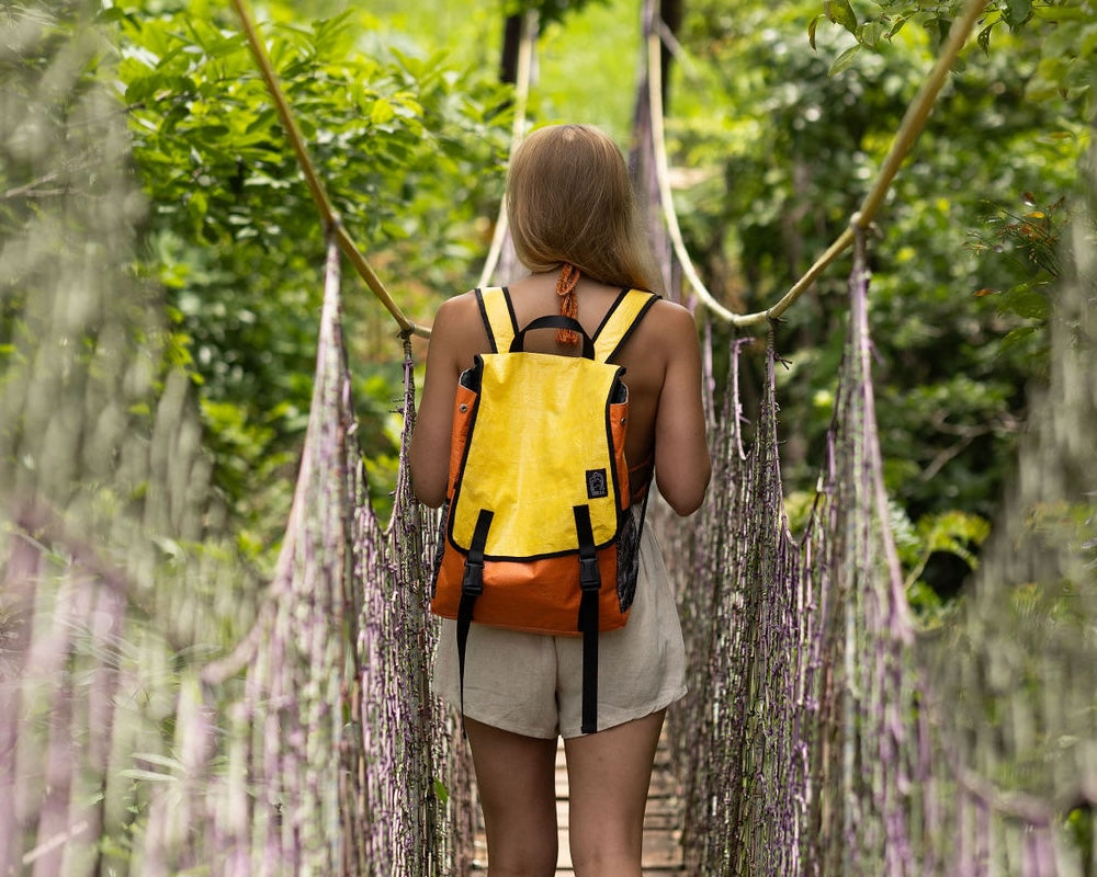 recycled plastic backpack