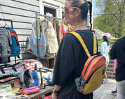 recycled materials fashionable backpack