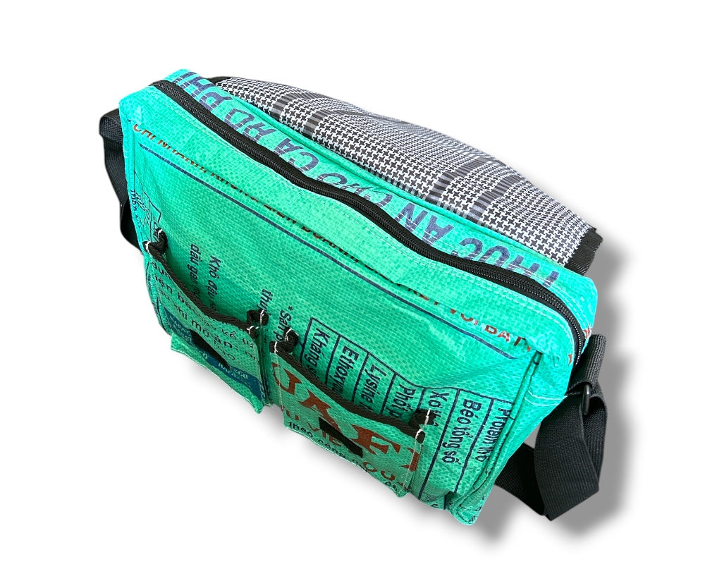 fashionable eco large messenger bag