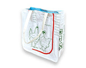 sustainable totes made from feed bags