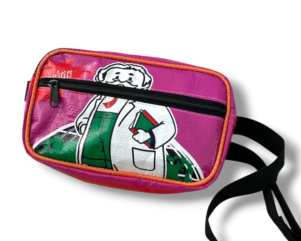 Ethically-made pink fanny pack bag  