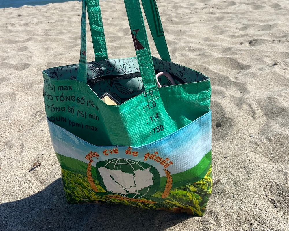 recycled beach totes