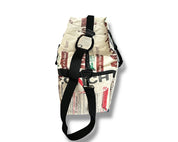 upcycled duffel bags that stand out