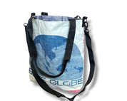 upcycled cement bag crossbody tote
