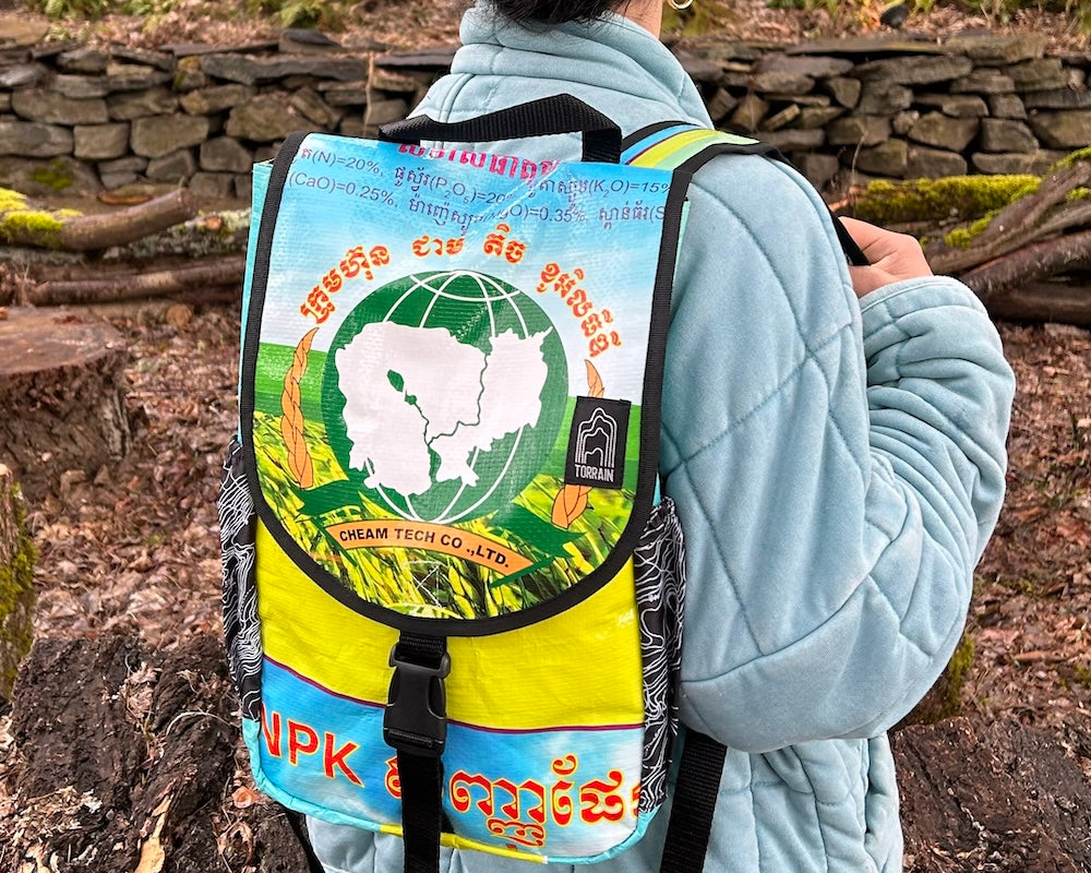 fashionable sustainable student backpack