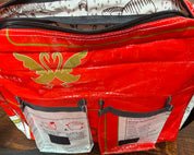 sustainable large crossbody bag in primary red