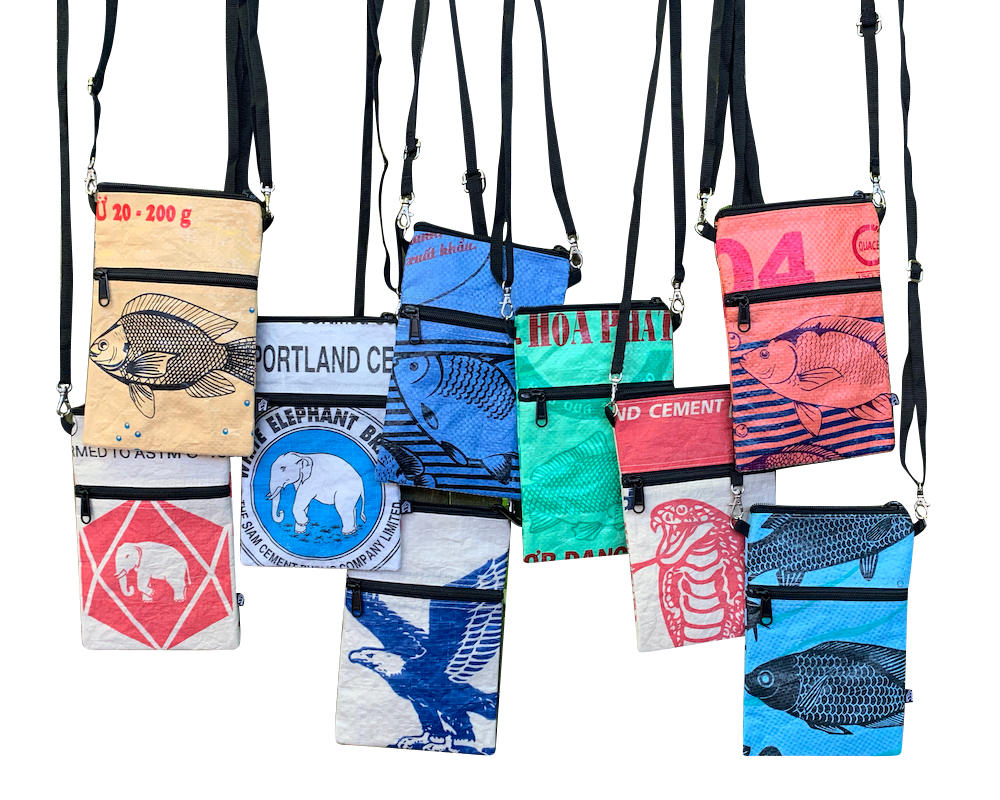 Torrain Recycled Bags, Designed in Portland, Oregon : Recycled Bags, Mini Cross Body, multi colors