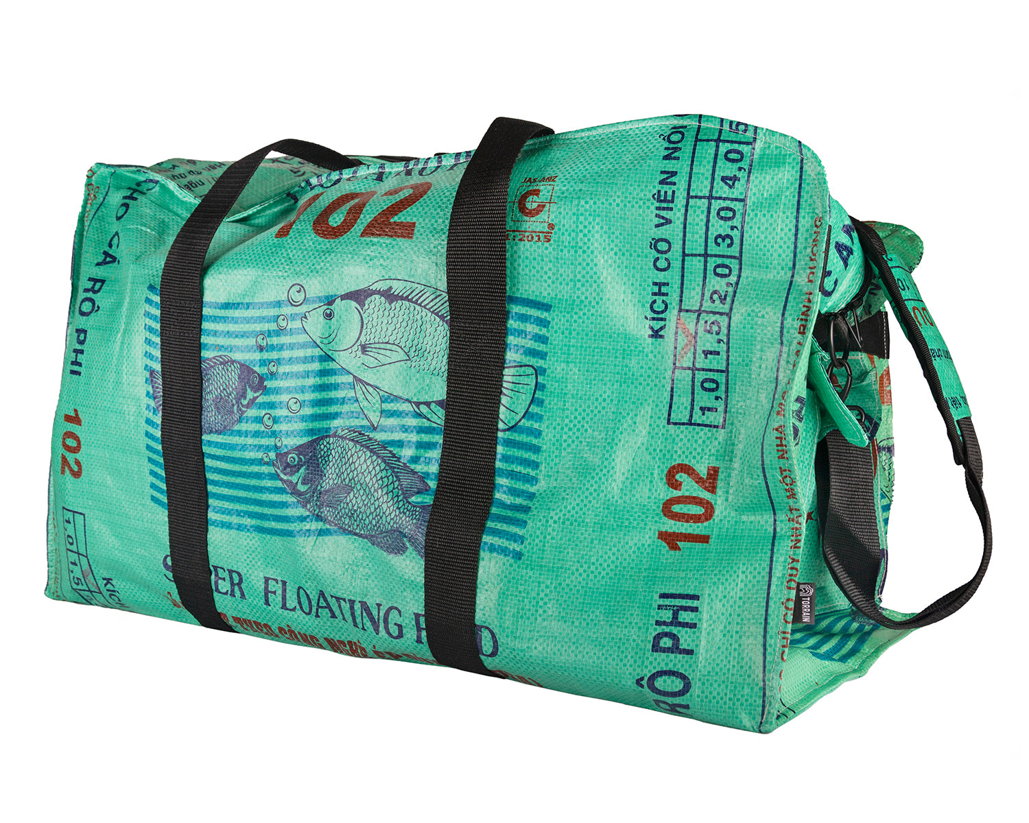 big duffel bag travel TORRAIN Recycled Bags: Large Transport Duffel Bag Mountain