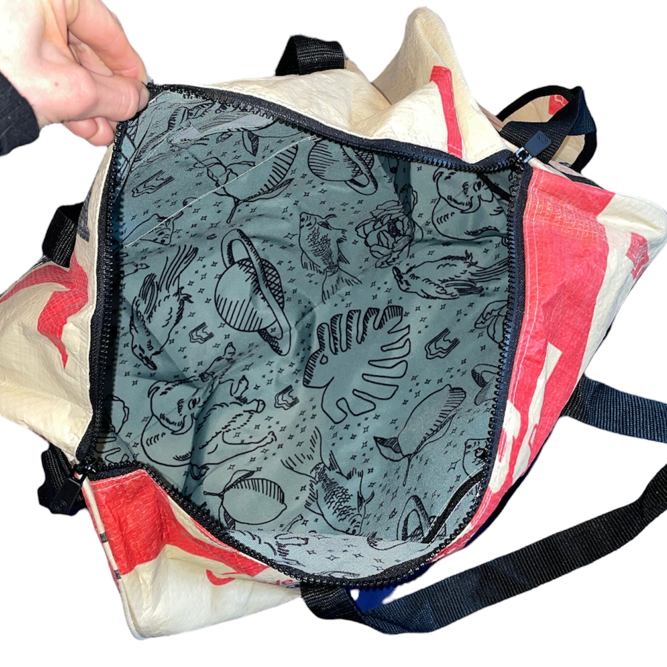upcycled unique travel bag